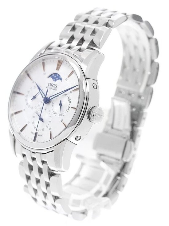 ORIS Artelier Complication 7703 Moon phase Silver Dial 